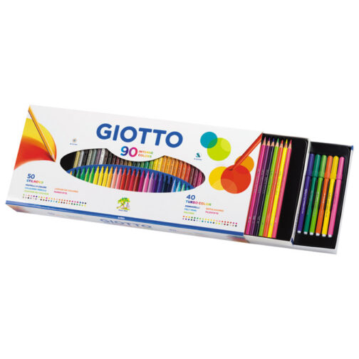 Boje drvene  50boja Giotto Stilnovo + flomaster 40boja Giotto turbo colour Fila 2575