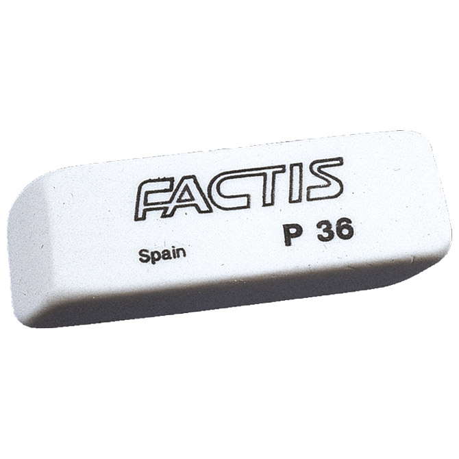 Gumica plastična P36 soft Factis bijela-KOMAD