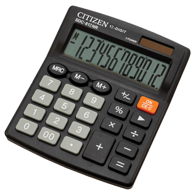 Kalkulator komercijalni 12mjesta Citizen SDC-812NR crni blister