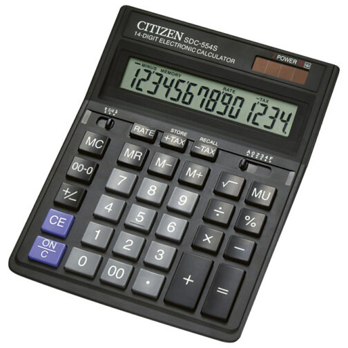 Kalkulator komercijalni 14mjesta Citizen SDC-554S crni blister!!