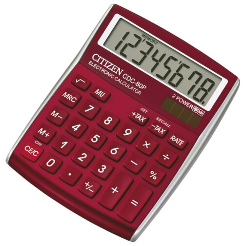 Kalkulator komercijalni  8mjesta Citizen CDC-80 crveni blister!!