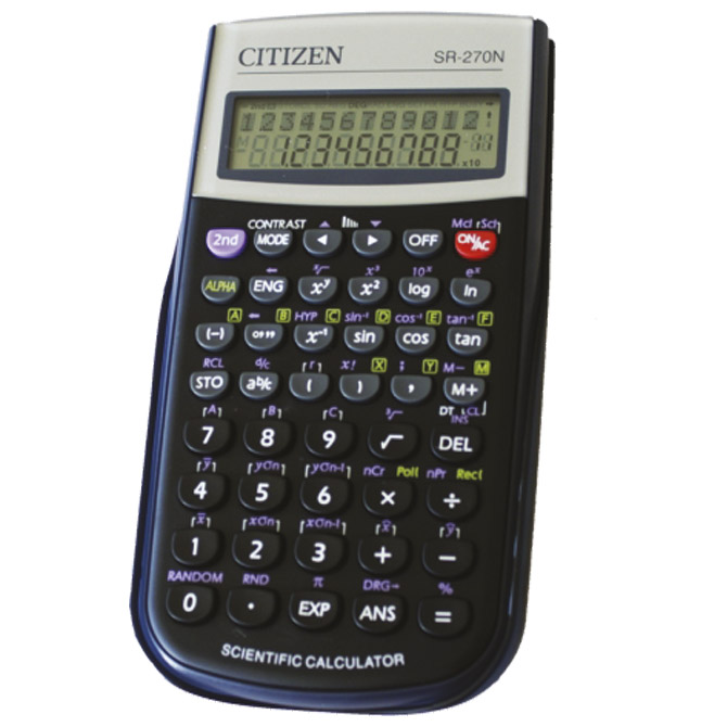 Kalkulator tehnički 10+2mjesta 236 funkcija Citizen SR-270N crni blister!!