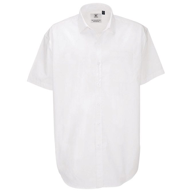 Košulja muška kratki rukavi B&C Heritage 120g bijela 2XL