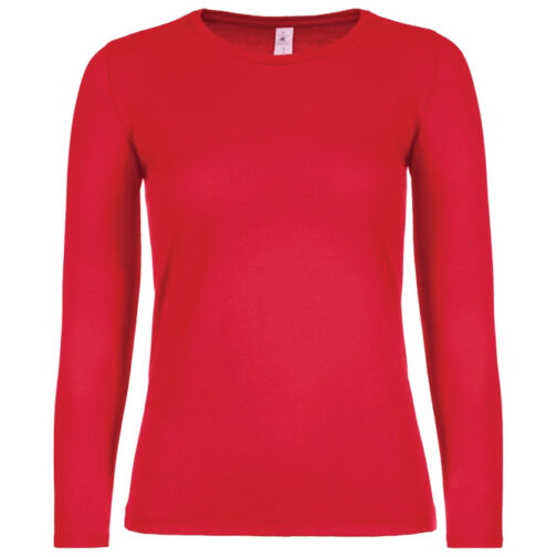 Majica dugi rukavi B&C #E150/women LSL crvena M