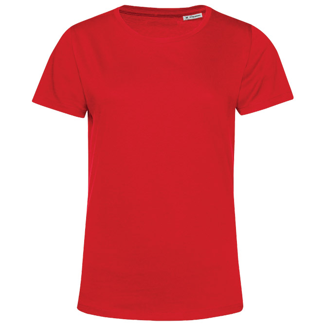 Majica kratki rukavi B&C #E150/women organic crvena L