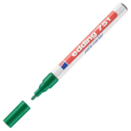 Marker permanentni lakirajući 1-2mm Edding 751 zeleni