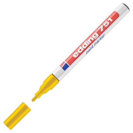Marker permanentni lakirajući 1-2mm Edding 751 žuti