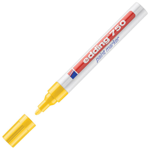 Marker permanentni lakirajući 2-4mm Edding 750 žuti