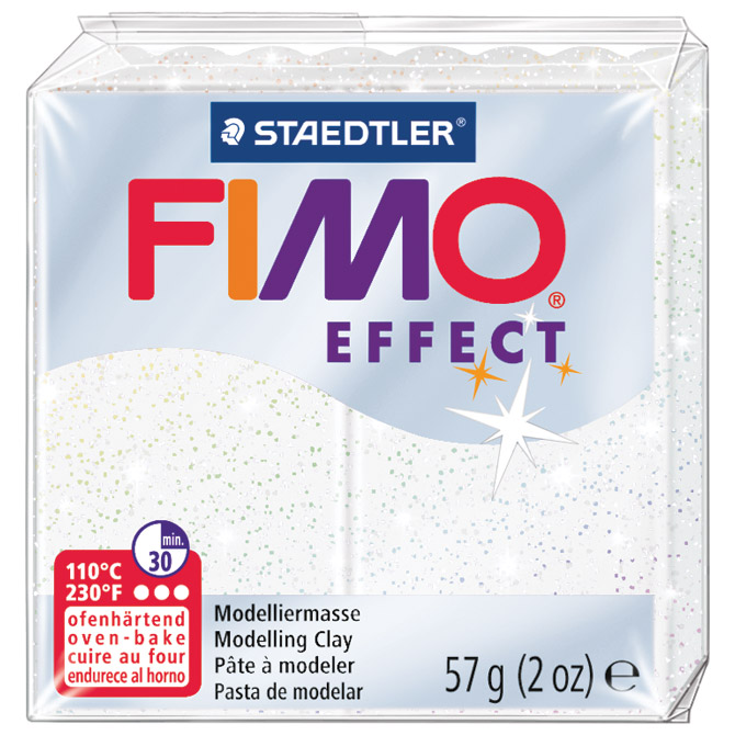 Masa za modeliranje   57g Fimo Effect Staedtler 8020-052 glitter bijela