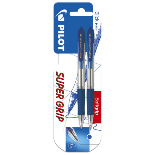 Olovka kemijska Super Grip pk2 Pilot BPGP-10R-F plava/plava blister