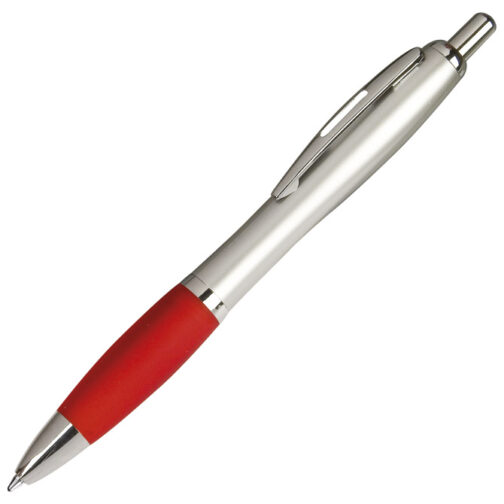 Olovka kemijska grip 11681 (8916B) srebrna/crvena