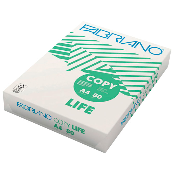 Papir ILK Copy Life A4 80g reciklirani pk500 Fabriano