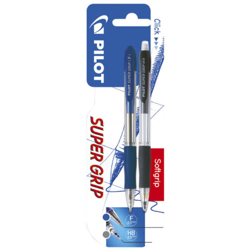 Set olovka kemijska+olovka tehnička Super grip Pilot blister