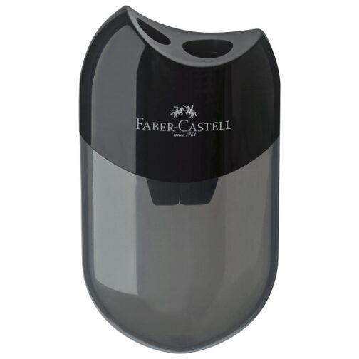 Šiljilo pvc s pvc kutijom 2rupe Faber-Castell 183500 crno