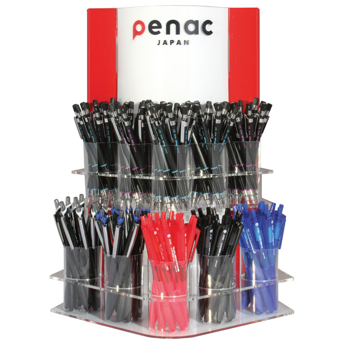 Stalak s olovkama kemijskim X-Beam i tehničkim Protti Penac sortirano