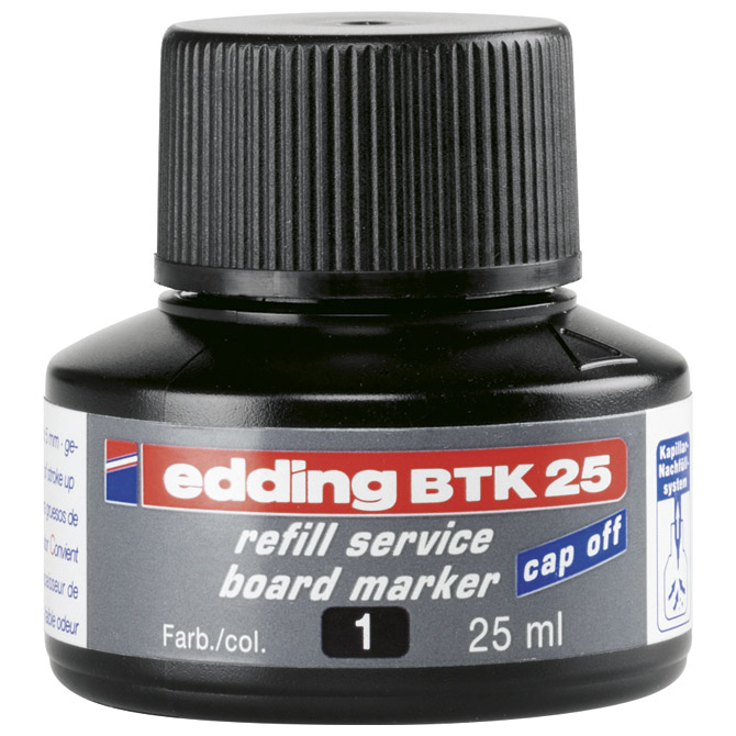Tinta za marker (za bijelu ploču) 25ml Edding BTK25 crna