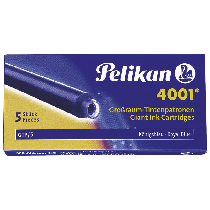 Tinta za nalivpero patrone duge pk5 4001 Pelikan 310748 plava