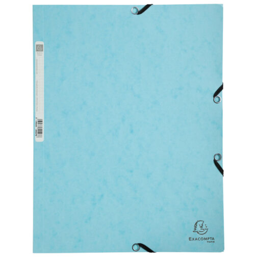 Fascikl klapa s gumicom karton A4 Aquarel Exacompta 55528E pastelno plava