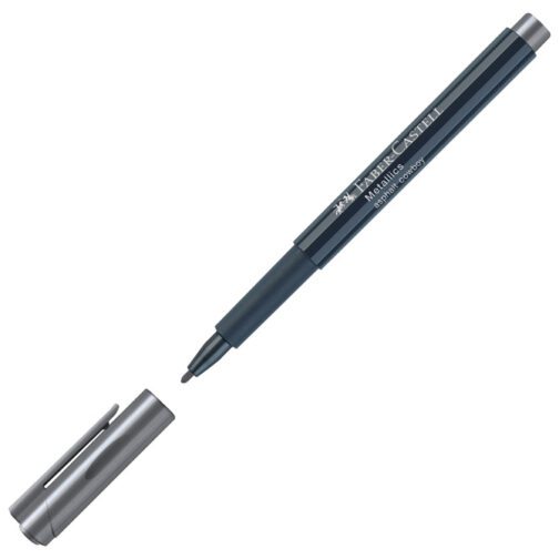 Marker permanentni 1-2mm Metallic Faber-Castell 160775 metalik antracit