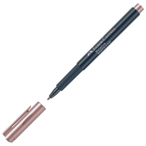 Marker permanentni 1-2mm Metallic Faber-Castell 160789 metalik prljavo rozi