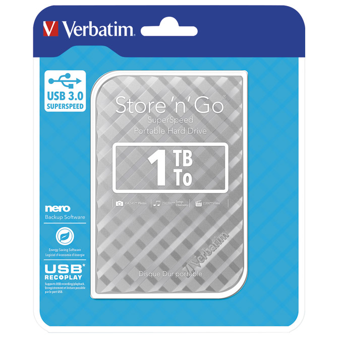 Hard disk 2.5"     1Tb USB 3.0 - 3D surface Verbatim 53197 srebrni blister