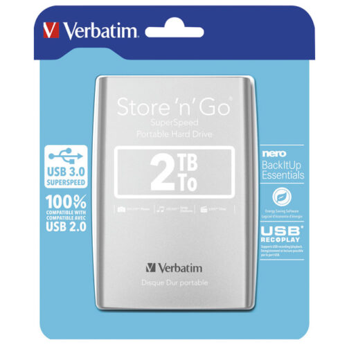 Hard disk 2.5"     2TB USB 3.0 Verbatim 53189 srebrni blister
