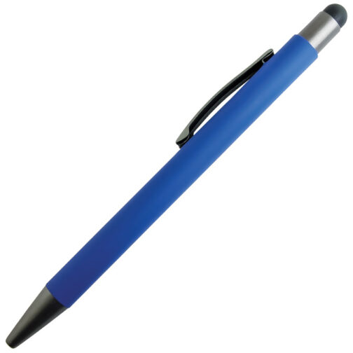 Olovka kemijska metalna gumirana+touch pen YFA 2665C Bergen plavo/antracit