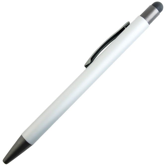 Olovka kemijska metalna gumirana+touch pen YFA 2665C Bergen srebrno/antracit