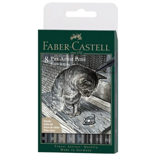 Set Pitt artist pk8  Gray&Black Faber-Castell 167171 blister