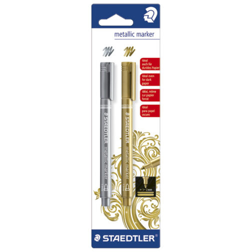 Marker nepermanentni 1-2mm Metallic pen Staedtler 8323-S BK2 sortirano blister