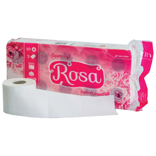 Papir toalet-rola troslojni pk10 Rosa Super soft
