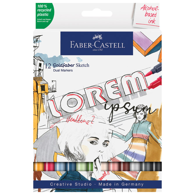 Marker-obostrani-Sketch-12boja-Goldfaber-Faber-Castell-164712-sortirano-blister Marker obostrani Sketch 12boja Goldfaber Faber Castell 164712 sortirano blister