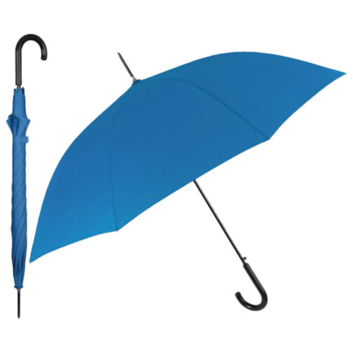 Kišobran automatik s plastičnom zaobljenom drškom Promo Perletti 96012-05 kraljevsko plavi