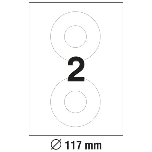 Etikete ILK za CD/DVD fi-117mm classic size pk25L Zweckform L6043-25