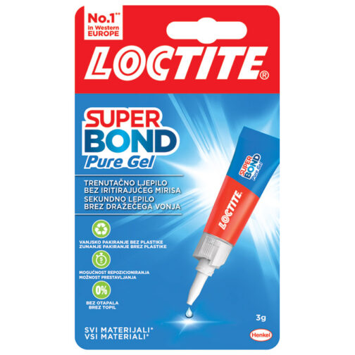 Ljepilo trenutačno  3g Loctite Super Bond Pure Gel  Henkel 2733280(2943109) blister