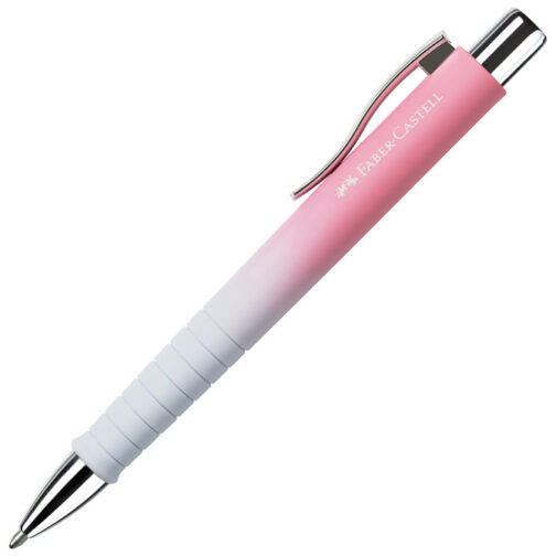 Olovka kemijska gumirana Poly Ball XB Faber Castell 241108 rozo-svijetlo plava